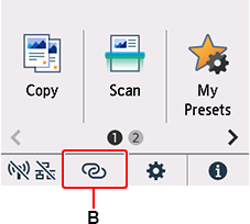 主頁螢幕:選擇無線連接